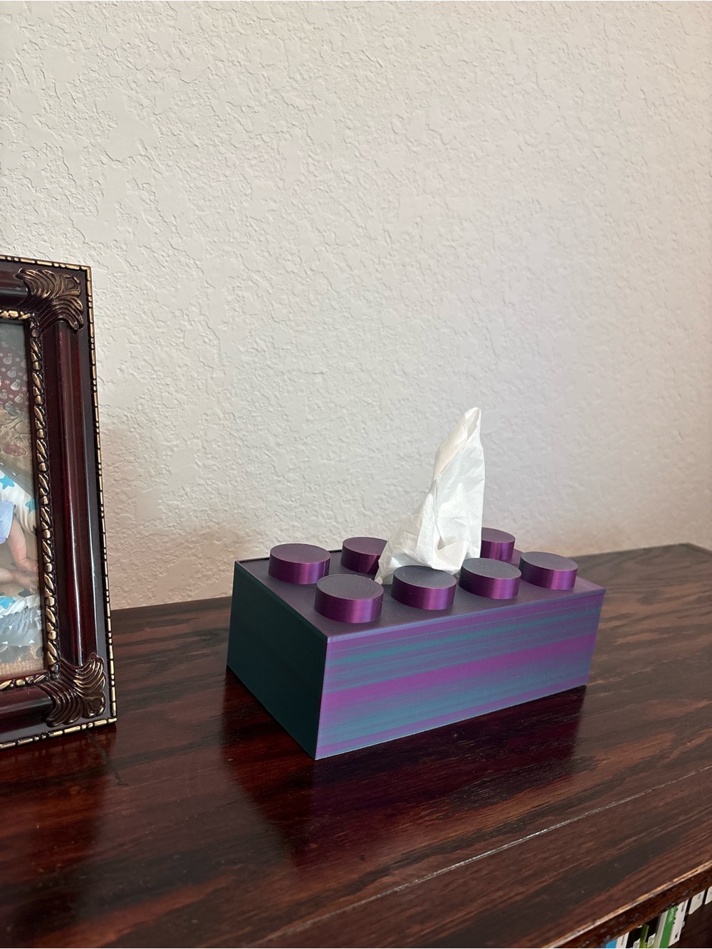 NWT Purple and Teal Building Block Tissue Box Cover - Picture 10 of 10